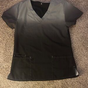 Ombré Black Women's scrub top